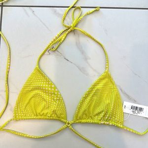 Frankies Bikinis - Tatum Triangle String Bikini Top - Size L - NWT
